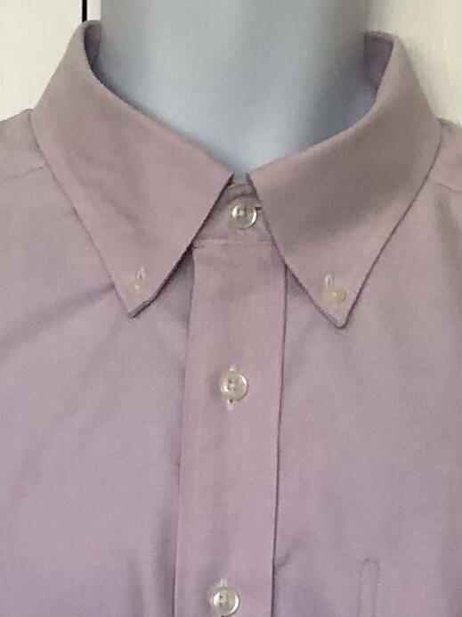 L.L. BEAN  EUC Button-Down Collar Pale Lavender C… - image 1