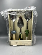 2024 John Derian 3pc Stoneware Salad Flatware Serving Set NEW