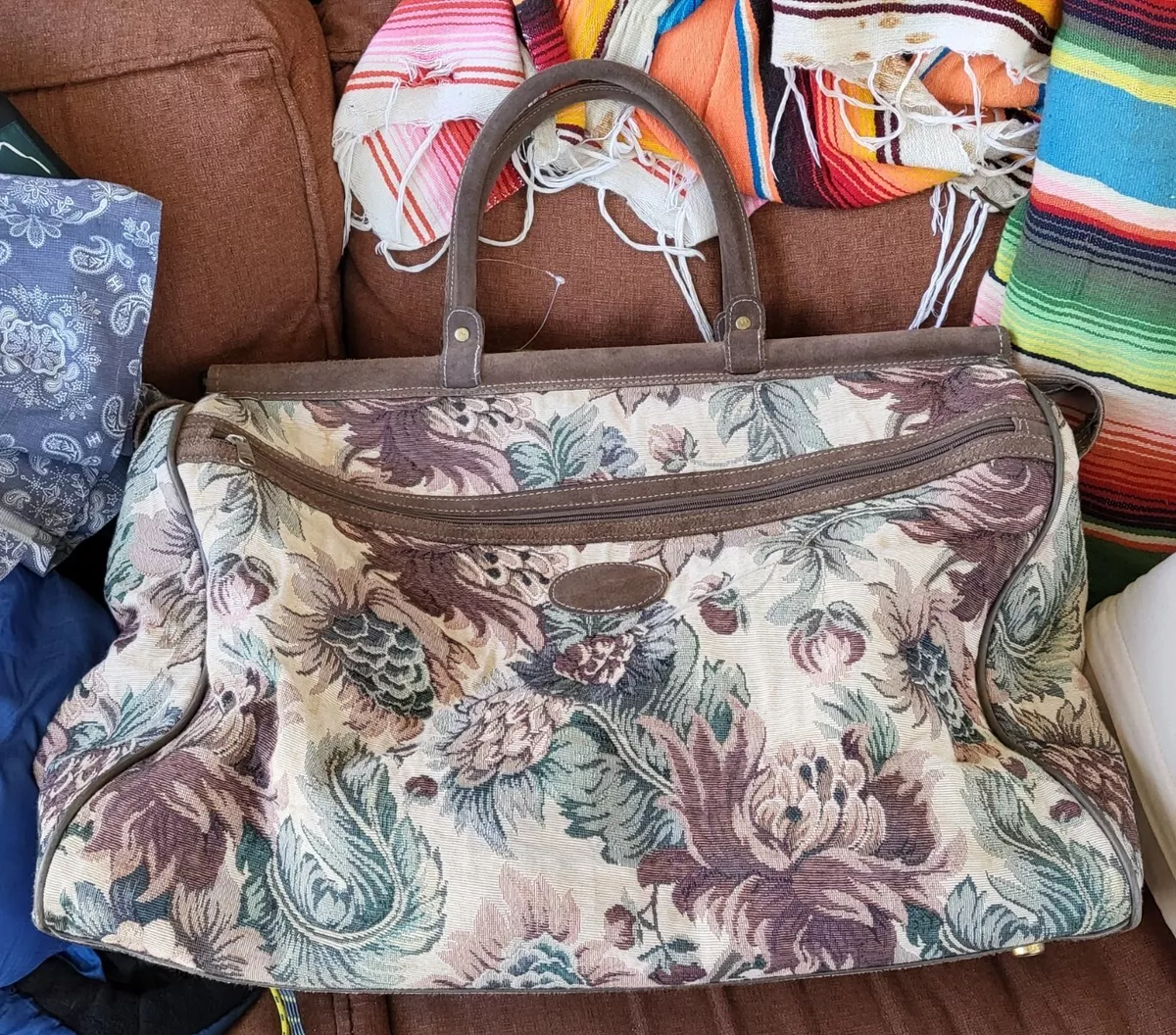 Carpet duffle bag sale