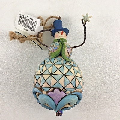 Jim Shore Roly Snowman With Snowflake Hanging Ornament 4014455 Heartwood Creek