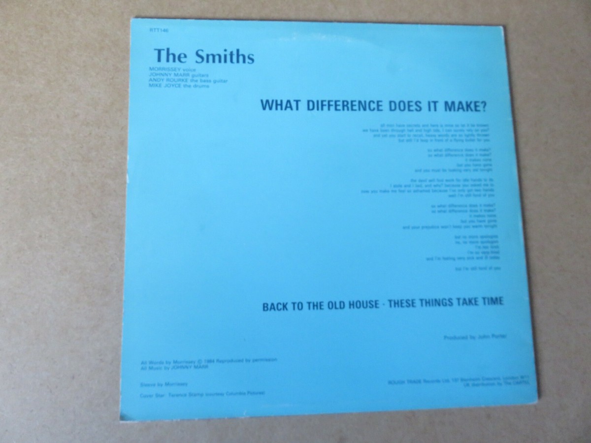 THE SMITHS What Difference Does It Make ? ROUGH TRADE UK 1ST