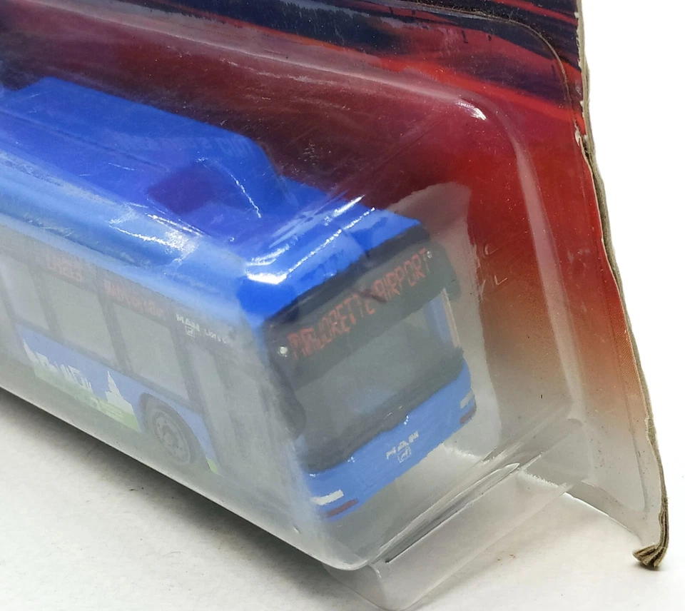 Majorette Man Lion's Bus - Airport Bus Dark Blue Scale 1/110 (5.7") In Package - Image 3 of 4