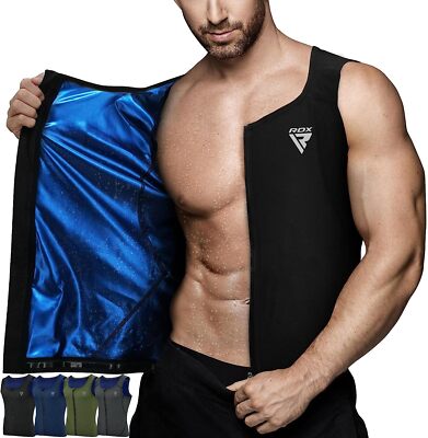 RDX Men's Sauna Vest Heat Trapping Sweat Waist Trainer Body