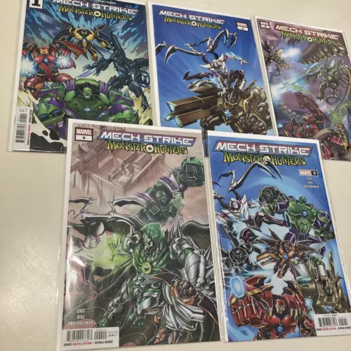 Mech Strike Monster Hunters 1-5 Complete Comic Lot Run Set Marvel Collection