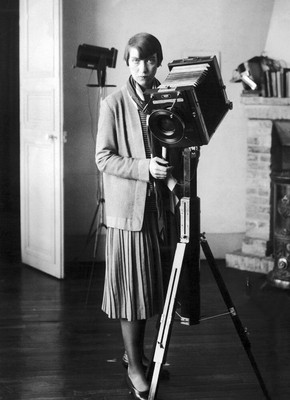 Berenice Abbott - Photographer with Camera - 4 x 6 Photo Print
