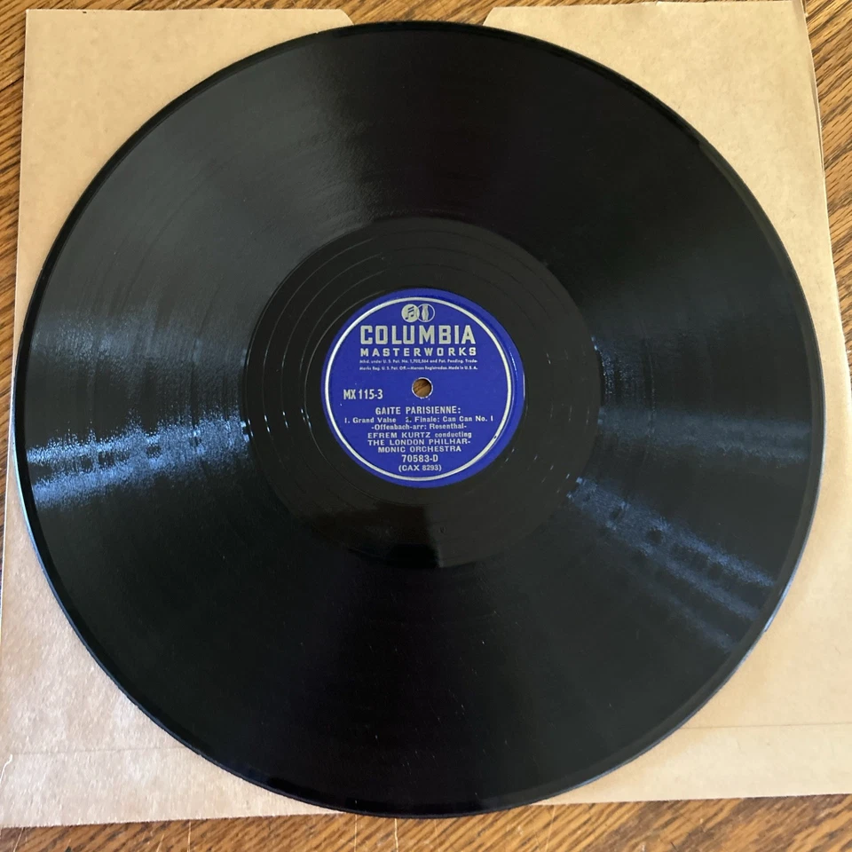 GAITE PARISIENNE (1) 12" 78 RPM SET  London Phil. Orch X-115 Columbia Master 705 - Image 3 of 4