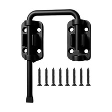 Modern Sliding Door Lock Stainless Steel Black Simple Installation Door Latches