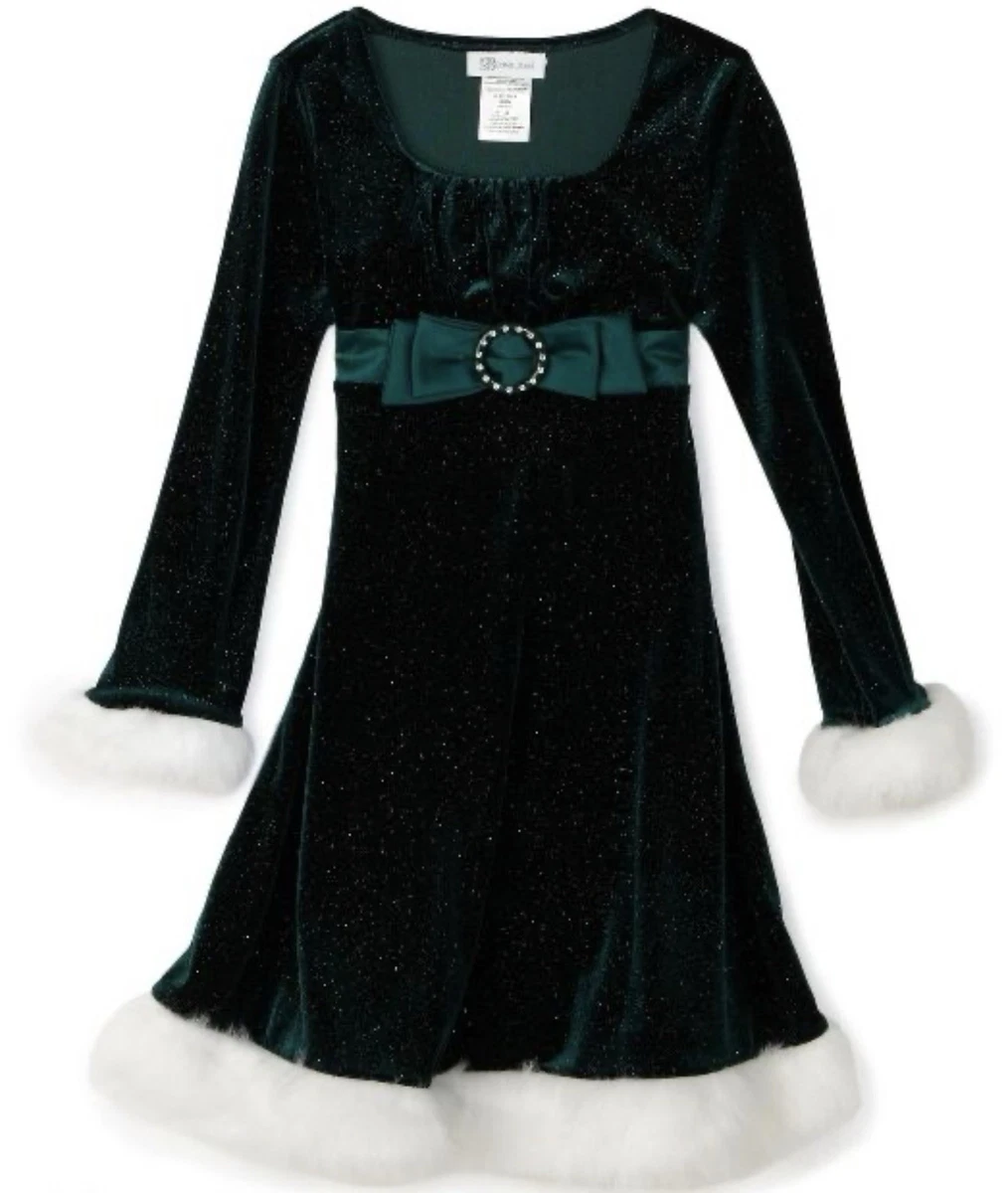 white christmas dresses Gabby Sparkle Knit Party Dress – Bonnie Jean main image 1