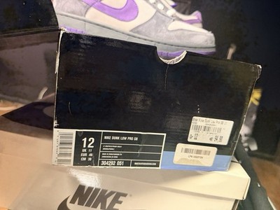 Nike SB Dunk Low Purple Pigeon 2006 Size 12, Model 304292-051