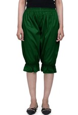 Green Cotton Women Victorian Bloomers Gothic Renaissance Edwardian Pantaloons