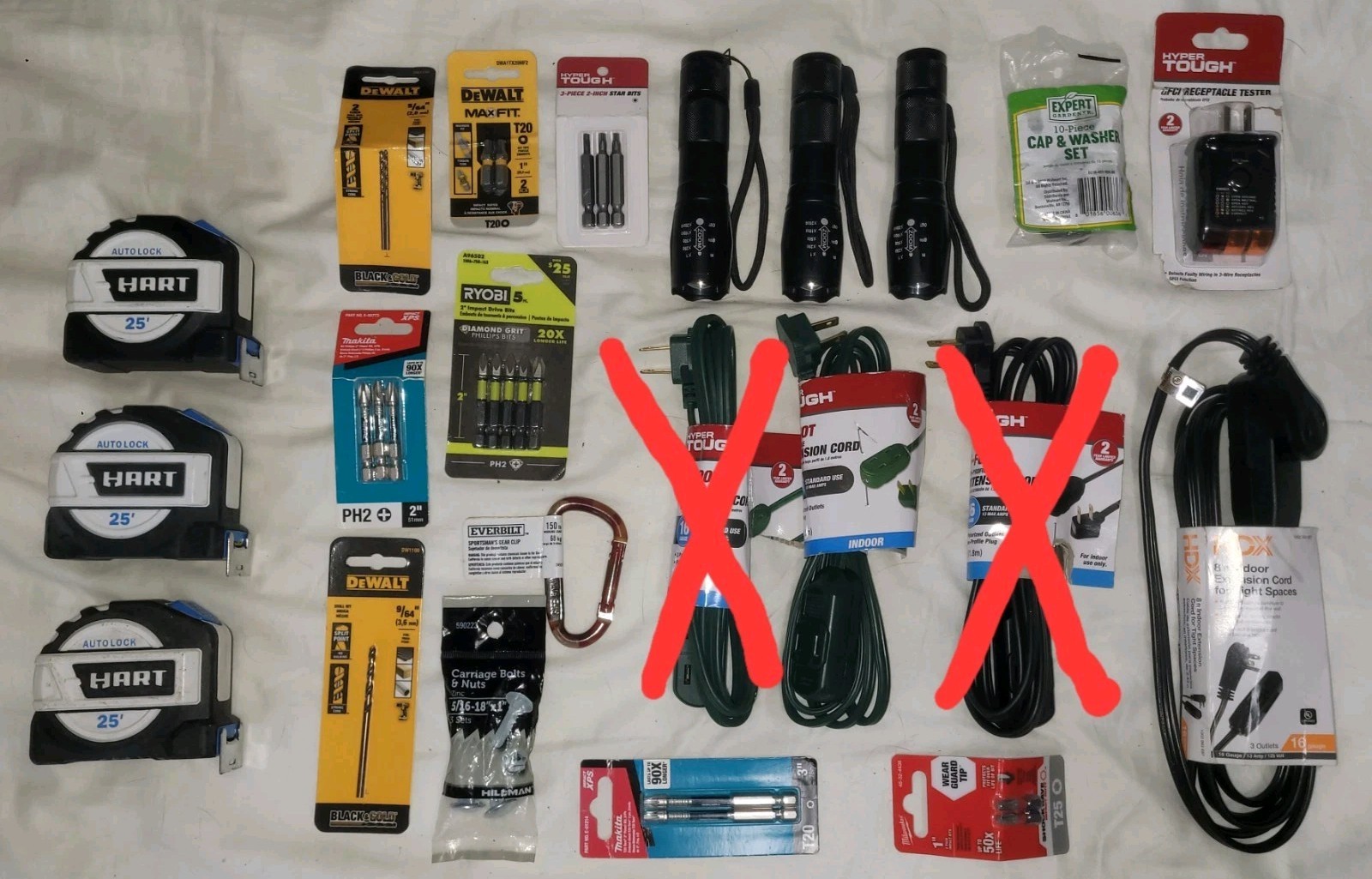 Lot / Variety of 178 Hardware Home Improvement Garage Tools Home (All Brand New)