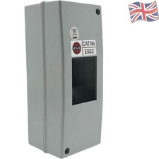 100 Amp Insulated Electrical Circuit Box - 2 Module DIN Rail Enclosure, Plastic