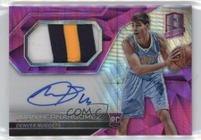 2016-17 Panini Spectra Rookie Jersey Pink 6/49 Juan Hernangomez #119 Auto 14mg