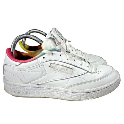Reebok Retro Casual Leather Shoes Mens Boys Size 7 Fashion Classic White Sneaker
