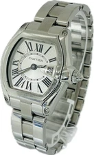 Cartier Roadster W62016V3 2675 SM Silver 33mm Womens Watch Excellent A4168