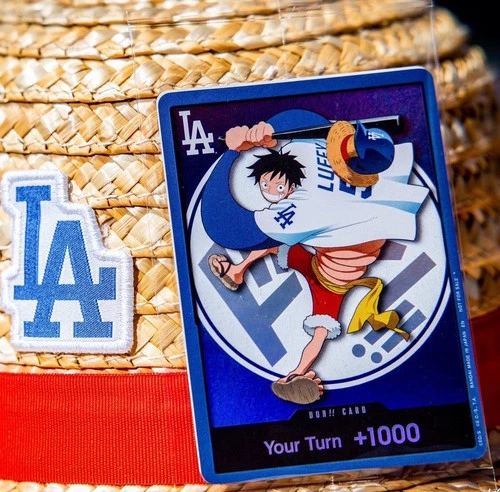 One Piece Night Los Angeles Dodgers Monkey D. Luffy Promo Card Game Sealed