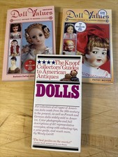 Doll Collecting Book Lot of 3 Reference Price Guides Doll Values Antique-Modern