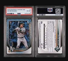 Jacob Wilson 2025 Bowman Chrome Mega Box #1 Prospect Athletics Rookie