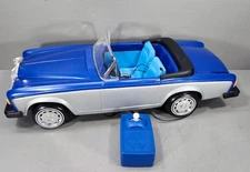 Zima Barbie Rolls Royce Blue Silver Remote Control Car 1980s Hong Kong *WORKS*