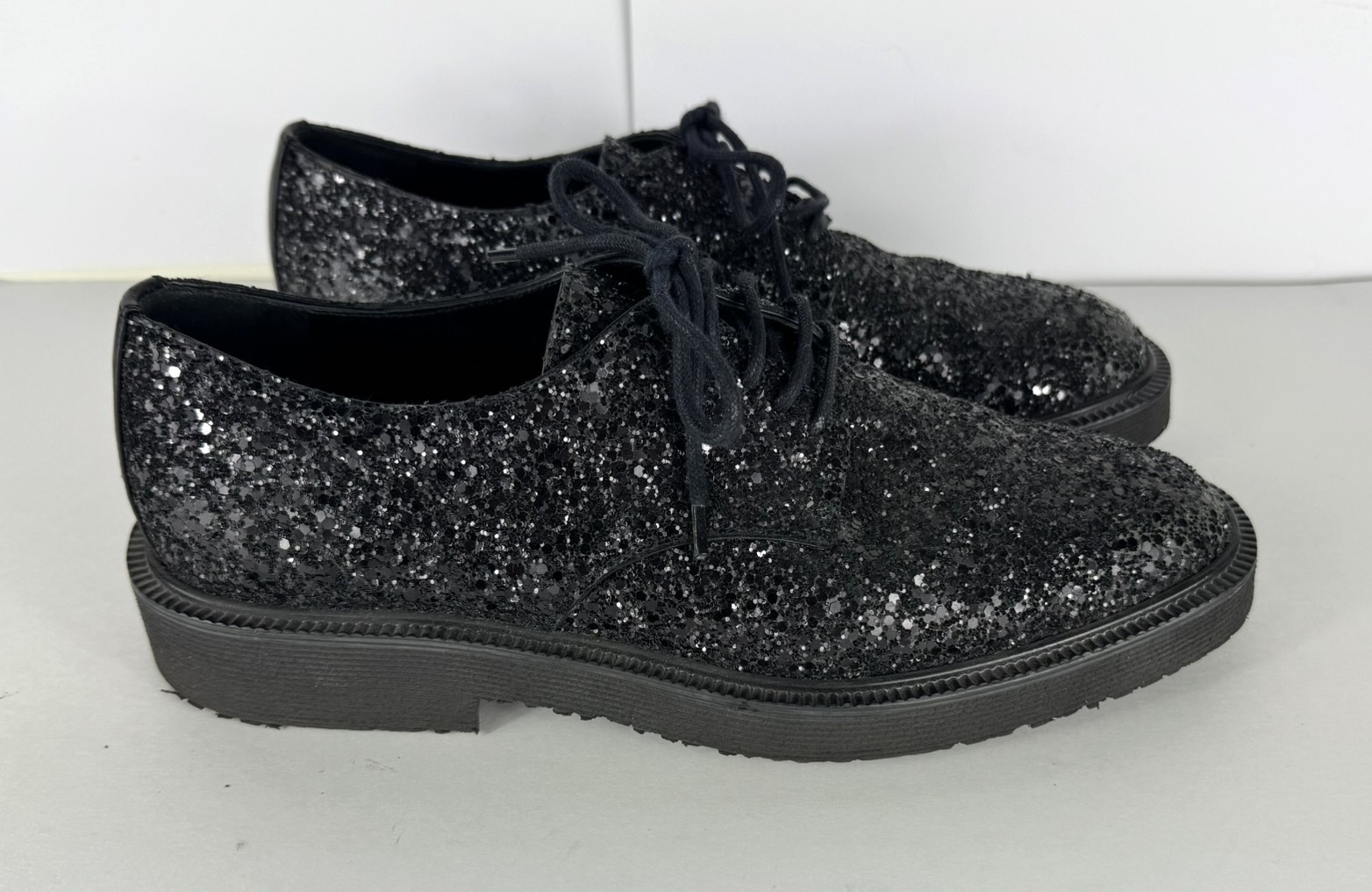 Giuseppe Zanotti Elliott Glittered Sequin Men's Derby Shoes EU 40.5 US 7.5 image 4