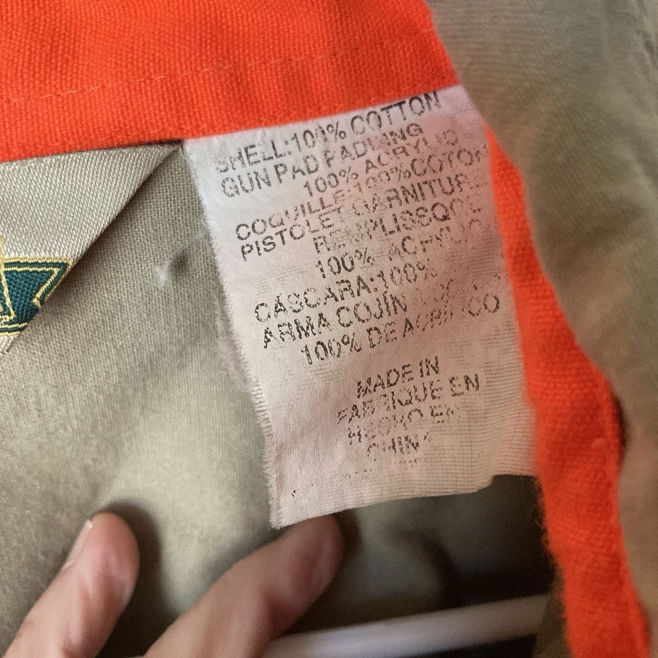 VINTAGE Bob Allen Men’s Beige Orange  Hunting Shirt; Sz. XXL - Image 3 of 4