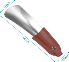 Travel Shoe Horn Metal, 6.6" Long Shoe Helper Shoehorn for Men, Kids and Seniors