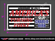 CHARLIE KIRK TURNING POINT MAGA STICKER DECAL WINDOW BUMPER