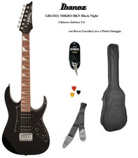 IBANEZ GRGM21 MIKRO BKN Black Night CHITARRA ELETTRICA 3/4 TRAVEL + Borsa + Cavo