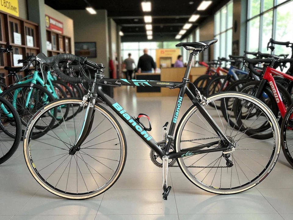 Bianchi Full Carbon Technology Road Bike 52cm - Shimano Ultegra Dura-Ace - Mavic - Bild 2 von 4