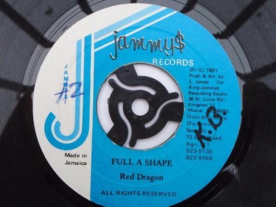 Red Dragon Full A Shape 7'' Jammys VG 1970s made in Jamaica