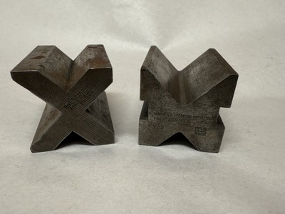 USA Starrett No. 268 and Brown & Sharpe No. 749 Machinist V Block Jigs
