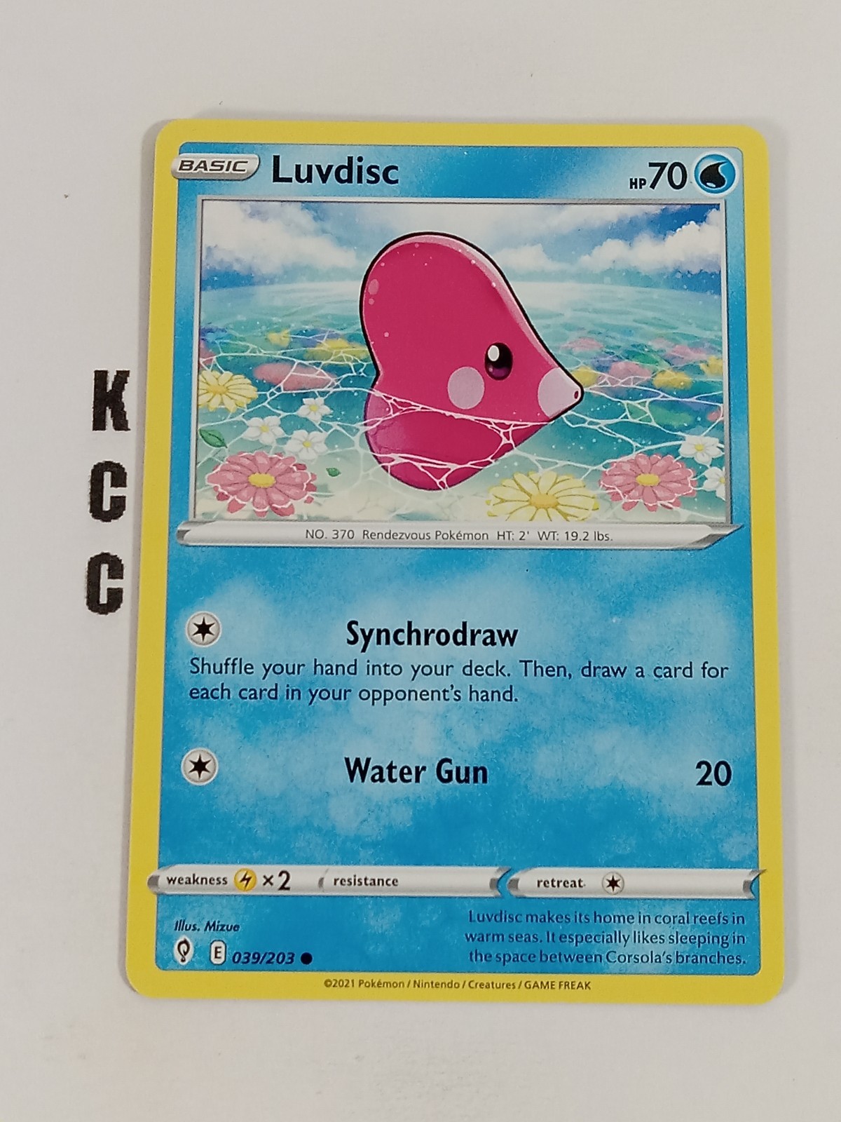 Luvdisc 039/203 Regular Evolving Skies Pokemon TCG