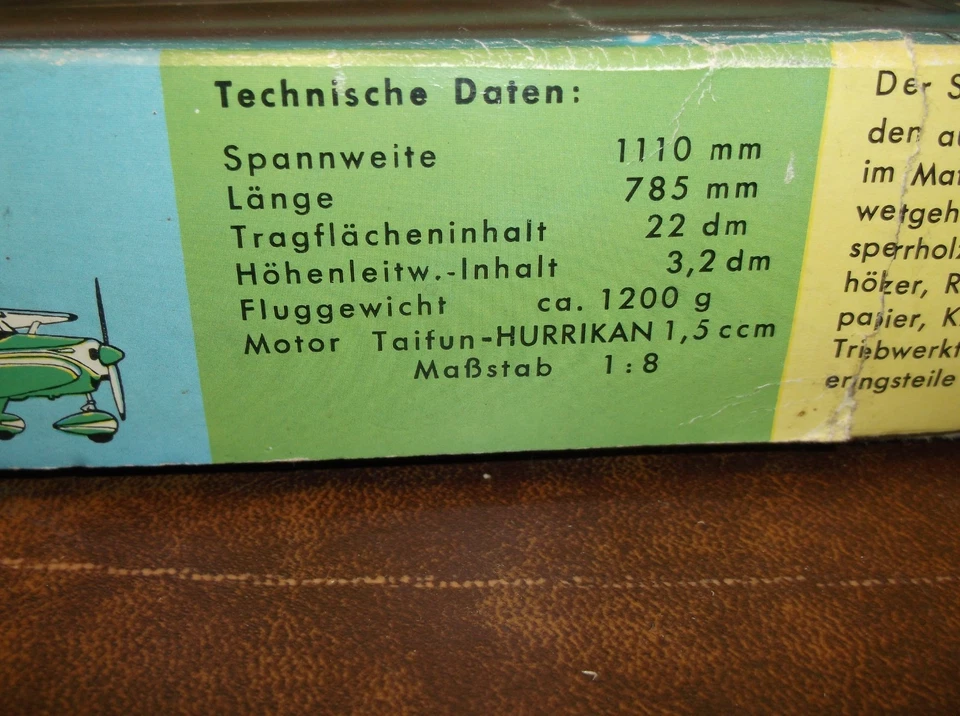 RARE GRAUPNER (PIPER TRI-PACER) Balsa RADIO CONTROL MODEL AIRPLANE KIT.- COMP - Image 3 of 4