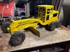 Tonka Road Grader 1960's Pressed Steel Yellow Vintage USA Excavator Toy