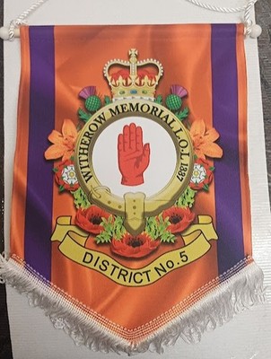 Personalisierter Wimpelband, orange Orden, Lehrling Jungen, schwarz lol loyal ulster