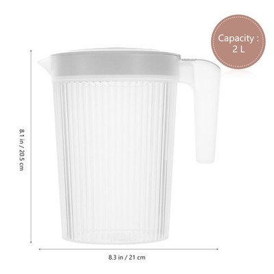 Plastikwasserkrug mit Deckel Juice Pitcher Getränke Ice Tea
