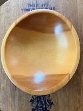 Vintage Munising Wooden Dough Bowl Slightly Oval 11x3 Late 1930s-1950s