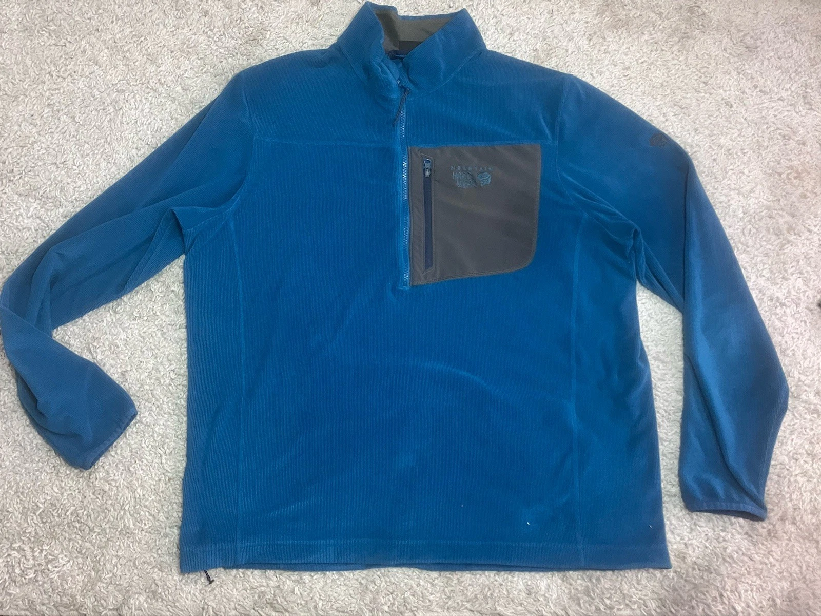 Mountain Hardwear Mens Blue Cragger Half-Zip Shirt Long Sleeve Size XL