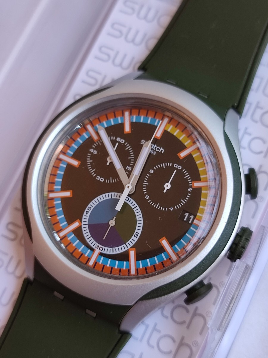 Swatch Irony Xlite Chrono Yys4009 Moos Neu/New