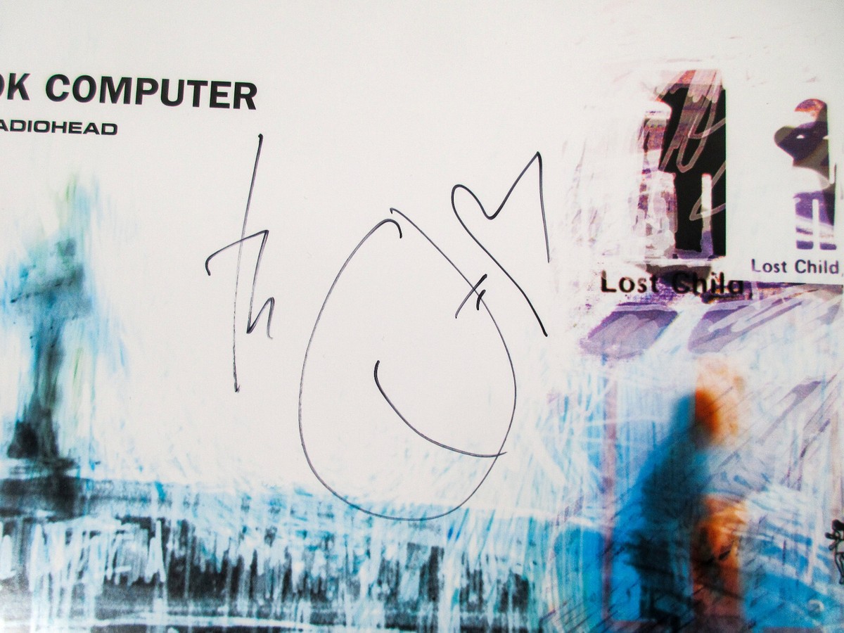 Thom Yorke Signed Autographed Radiohead OK Computer Vinyl LP