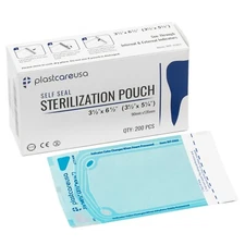 4000 Self-Sealing Sterilization Pouch, 3.5" x 6.5" (5.25), Paper/Blue (20 Boxes)