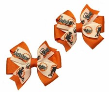 Miami Dolphins Toddler Hair Bow Set Teal or Orange