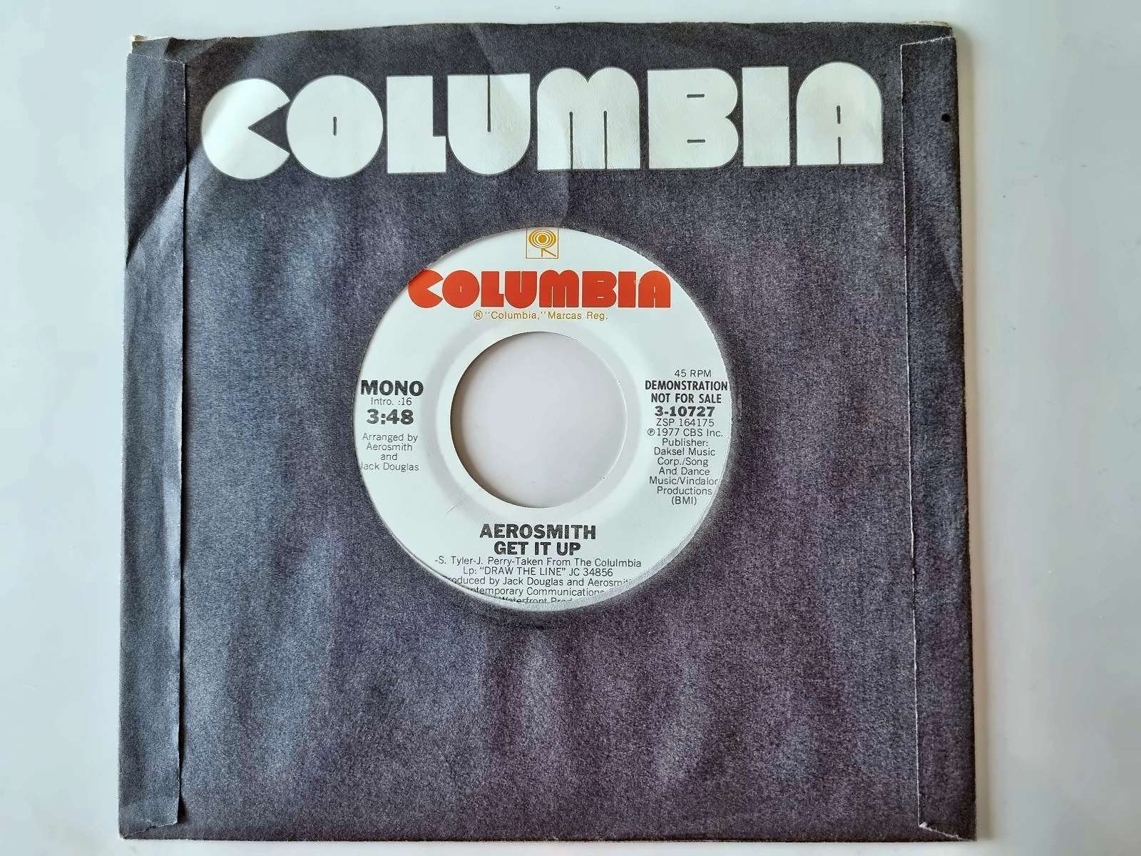Aerosmith - Get it up 7'' Vinyl US PROMO
