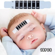 10PCS Thermometer Sticker Forehead Body Temperature Fridge Kids Bendable Infant