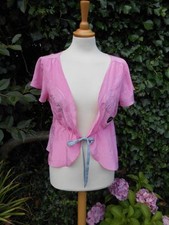 Matthew Williamson 100% Pure Silk Pink Jacket Sequins Size 12 Bnwt