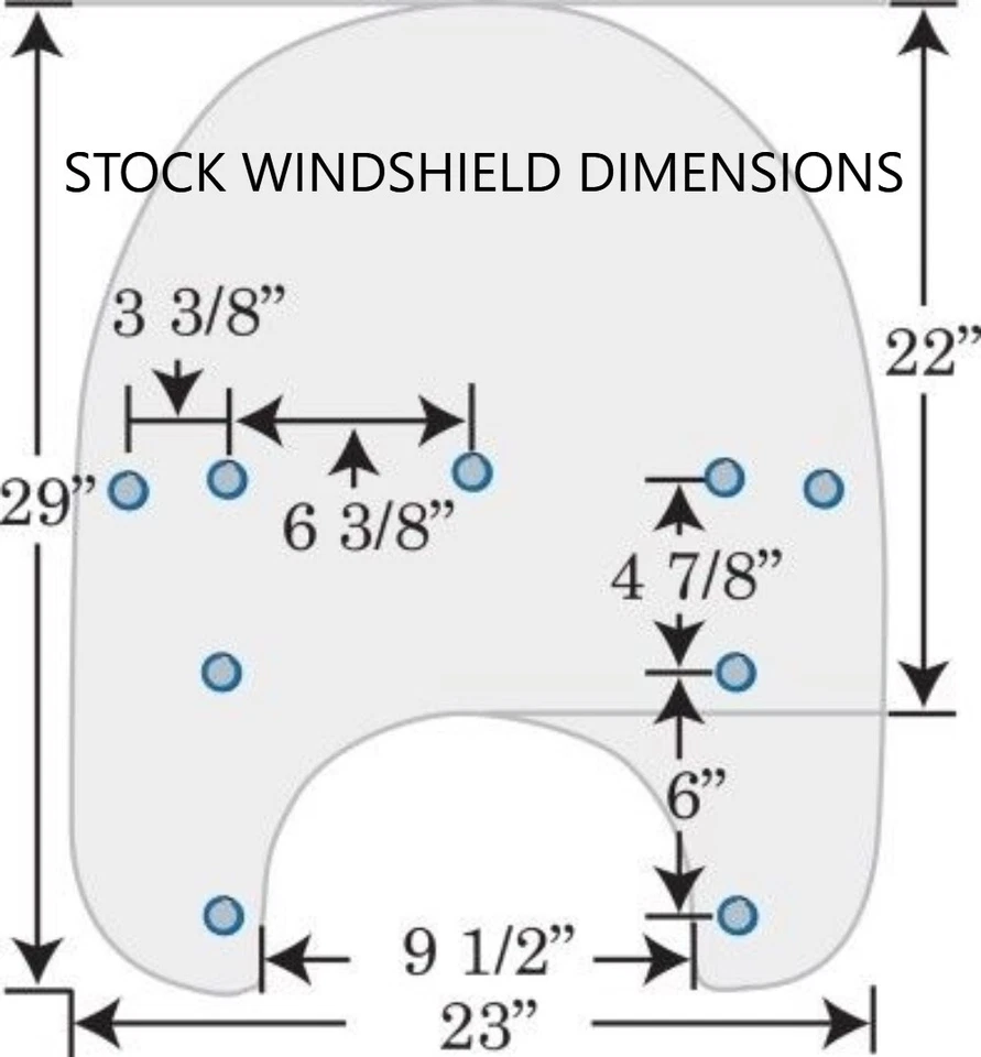 孟菲斯阴影 19 英寸替换塑料挡风玻璃太阳能 f Harley Road King 94-21 — 第 2/2 张图片