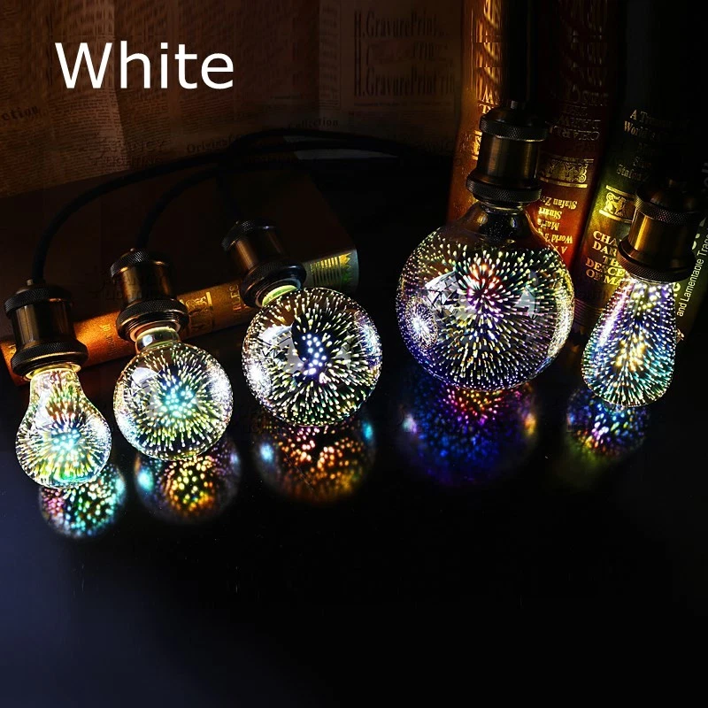3D LED Bulb Star Firework E27 Vintage Edison Colorful Bombillas Night Light - Image 2 of 4