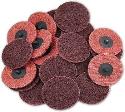 #ad 50PC 3 inch Medium Surface Conditioning Roll Lock Sanding Disc Die Grinder Drill $46.99