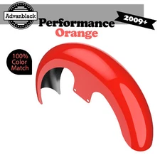 Fits 09+ Harley 21" Reveal Wrapper Hugger Front Fender PERFORMANCE ORANGE