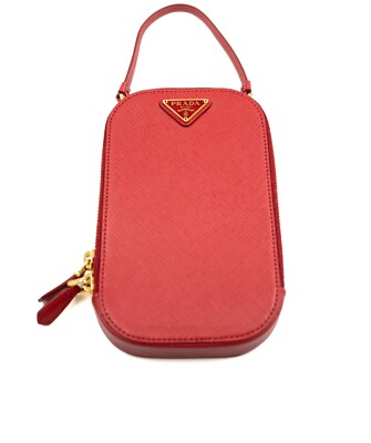 Prada Mini Crossbody Bag Saffiano Leather Red | eBay